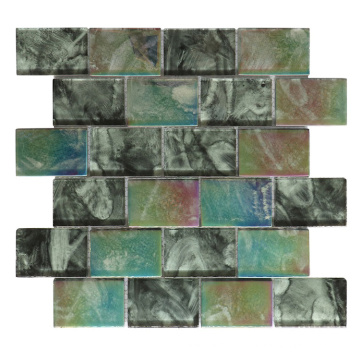 8mm Thick Hand Printing Glass Crystal Mosaic Tile for Fountains